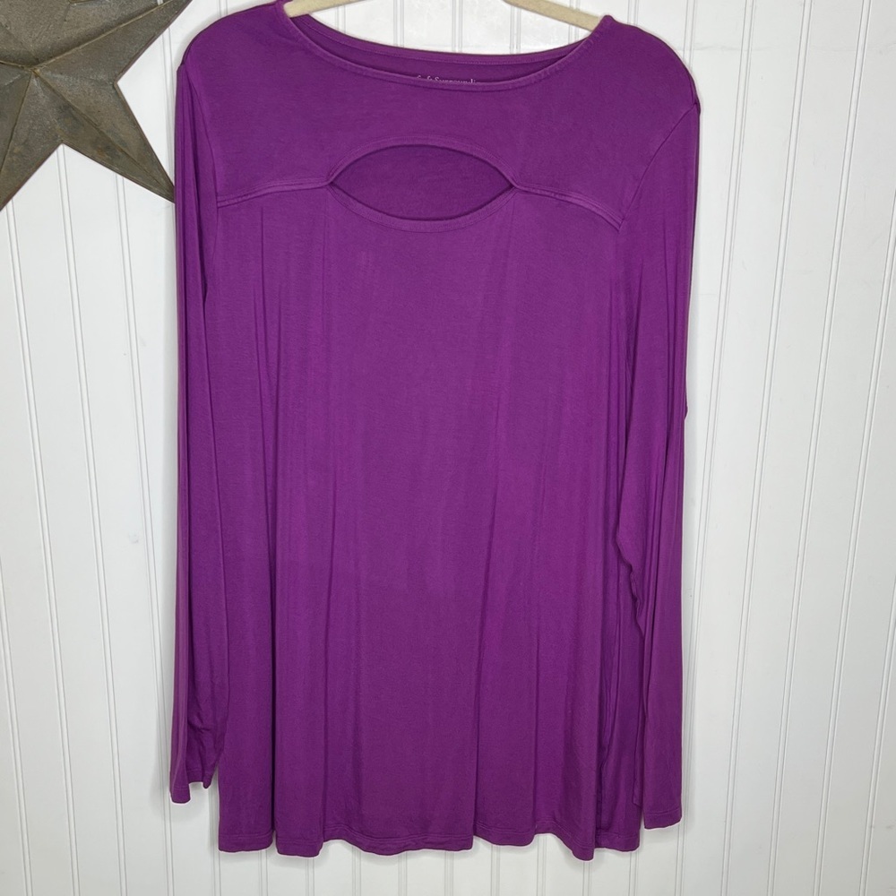 Soft Surroundings Vibrant Purple Blouse